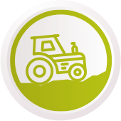 Cubiertas vegetales icono tractor