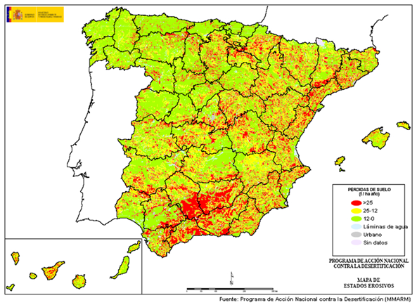 Mapa de estados erosivos